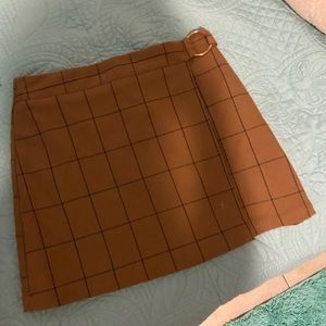 Tan mini skirt